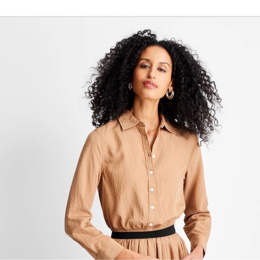 Women's Long Sleeve Collared Button-Down Shirt